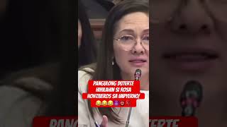 RISA HONTIVEROS ASAR TALO KAY PRRD pangulongduterte blueribbon hearing senator philippines [upl. by Alrad]