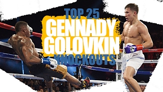 Top 25 Gennady Golovkin Knockouts  OBSESSED [upl. by Prunella336]