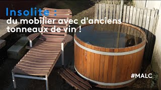 Insolite  du mobilier avec danciens tonneaux de vins [upl. by Main499]