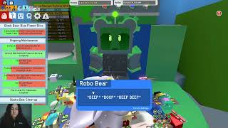 robo bear trying to get to L 10 ongoing maintenance dapper bear quest Bee swarm simulator roblox [upl. by Ailin]