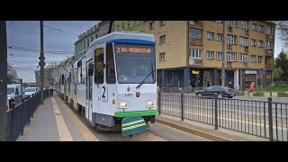 Poland Szczecin tram 2 ride from Brama Portowa to Kołłątaja [upl. by Ailuy721]