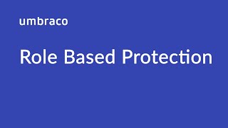 Members in Umbraco Role Based Protection [upl. by Soane]