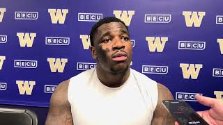 Husky Football 2024 Spring Game interview with Jonah Coleman [upl. by Urbano]