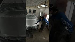 How Fast Do You Spray Clear refinish sikkens clearcoat walcom collisionrepair chevy autobody [upl. by Rfinnej]