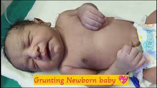 Admission in NICU of Grunting Newborn babyDelay cry birth delaycry [upl. by Fisken117]