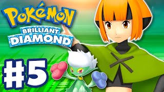 Gym Leader Gardenia  Pokemon Brilliant Diamond and Shining Pearl  Gameplay Walkthrough Part 5 [upl. by Derrej]