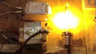 Powering up a High Pressure Sodium lamp  The wrong way without an igniter [upl. by Pierette]