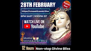 🎊 Grand Shivaratri Celebrations ☘️  28 February 2022  ChinmayaMissionSouthAfrica  Do Not Miss 🤳 [upl. by Sapphera]