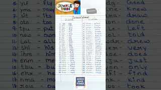 Jumble Words With Answers Anagram Words Cross WordsKirtisnotebook [upl. by Morly]