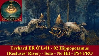 Tryhard ER Ở Lvl1  02 Hippopotamus Recluses River  Solo  No Hit  PS4 PRO [upl. by Eaver]