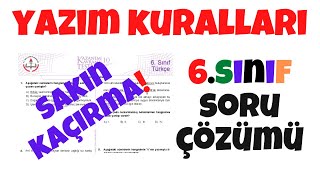 Yazım Kuralları Soru Çözümü MEB  Yazım Kuralları Konu Testi MEB 6Sınıf [upl. by Adamo98]