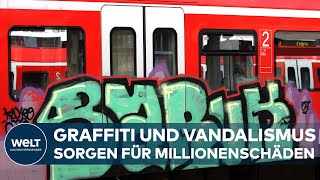 GRAFFITI UND VANDALISMUS Deutsche Bahn beklagt Schäden von 40 Millionen Euro [upl. by Horatio430]