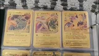 110 pcs Gold Pokemon Collection full of Charizard VMax V Ex Gx amp XY Evolutions [upl. by Kwon]