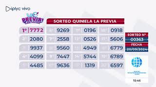 Sorteo 0363 La Previa Quiniela Misionera 20 de Septiembre del 2024 [upl. by Alcinia]