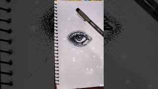 Eye drawing by stippling Art [upl. by Ardnaik]