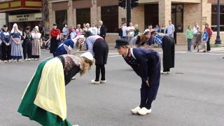 klompen dancing in the streets at Tulip Time Festival [upl. by Baryram]