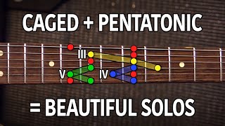 How To Use Basic CAGED To Solo Effortlessly Over Chord Changes  Lead Guitar Lesson [upl. by Siesser382]