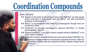 10Coordination Compounds Intext Questions  CHEMISTRYTEACHu [upl. by Nyrhtakyram526]