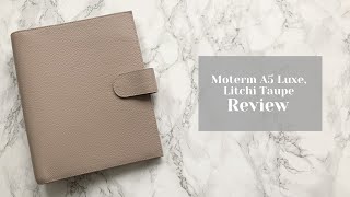 Moterm A5 Luxe Litchi Taupe Planner Review  Ali Express Planner  Minimal Planning [upl. by Richmal]