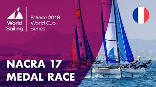 Full Nacra 17 Medal Race  Sailings World Cup Series  Hyères France 2018 [upl. by Romy]