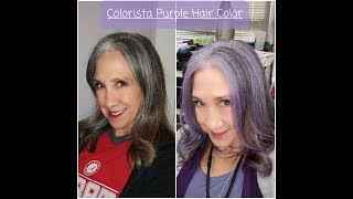 Colorista Purple Hair Coloring  Purple400  KimTownselYouTube [upl. by Vilma]