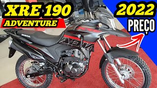 HONDA XRE 190 2022 ADVENTURE PREÇOS ATUALIZADOS E CORES [upl. by Eidak]