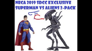 NECA 2019 SDCC Exclusive Superman vs Aliens 2 Pack [upl. by Nnovahs]