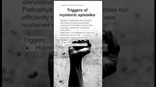 Triggers of myotonic episodes [upl. by Lellih]