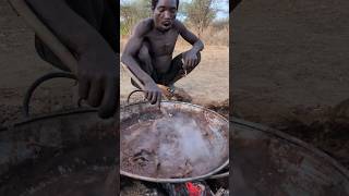 Have you tried this Soup 🍲😋 Its natural food without any spices and chemicals hadzabetribe food [upl. by Anoy]