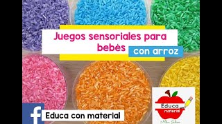 Juegos sensoriales para bebés con arroz [upl. by Eolande992]