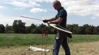 First Try with a 110lb Yew Longbow  Video 11 [upl. by Lesli]