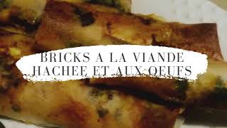 Recette de bricks à la viande hachée et aux œufs 😋 [upl. by Allina]