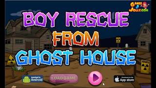 Boy Rescue From Ghost House Walkthrough  Games2Jolly [upl. by Nohsar]