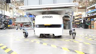 Мобильный роботтранспортер OMRON LD Cart Transporter в действии [upl. by Cherise]