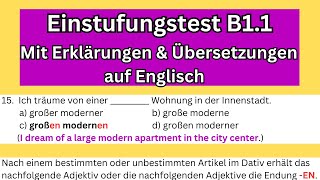 Einstufungstest B1  German Placement Test B1 [upl. by Corabel]