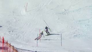 Dartfish SimulCam  The difference between Gold LUCA AERNI and Silver MARCEL HIRSCHER [upl. by Aonian799]