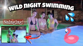 WILD NIGHT SWIMMING👙 PINA ALOG ANG💦 with Miya and Gelai [upl. by Ikcaj]