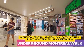 Exploring the Charming Underground of Downtown Montreal in 4K montreal [upl. by Lenroc]