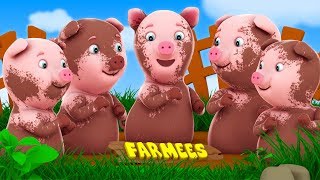 Five Little Piggies  Nursery Rhymes For Babies by Farmees [upl. by Darelle966]