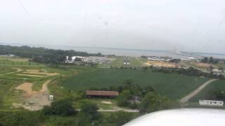 Approach Bay Bridge Airport Runway 29 Cessna 172P Aug 2012 [upl. by Duahsar]