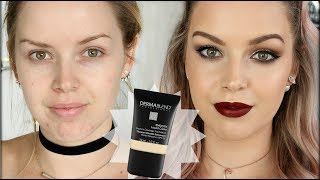 DERMABLEND FOUNDATION  FIRST IMPRESSIONS amp REVIEW  MAKEUP BY ANNALEE [upl. by Loleta561]