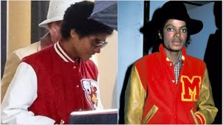 Jaafar Jackson Channels Uncle Michael in Iconic Varsity Jacket for Biopic Shoot mj [upl. by Rehm]