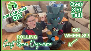 ROLLING Craft Room Organizer  Dollar Tree DIY  MakeIt Monday  Ep1 [upl. by Attenyw913]