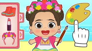 BEBE LILY se transforma en Frida Kahlo 🌺 Dibujos animados educativos en español [upl. by Eimmij583]