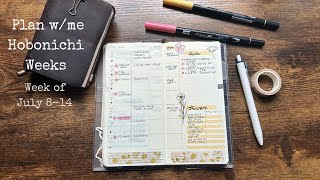 Plan with me  Week of July 814 2024  Hobonichi Weeks [upl. by Sivart]