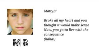 MattyB  Bad Blood ft Brooke Adee Lyrics [upl. by Glimp]