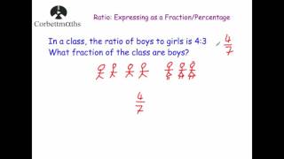 Expressing Ratios as Fractions or Percentages  Corbettmaths [upl. by Retse967]