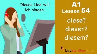 A1  Lesson 54  Demonstrativartikel quotdiesquot  Demonstrative article quotdiesquot  Learn German [upl. by Ynittirb]