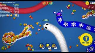 Wormszoneio🐍 Pro Worm Battle Gameplay 206 Best worms game 001 [upl. by Lokkin165]