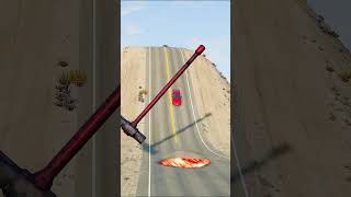 Cars vs Big Hammer beamngdrive automobile beamngworld [upl. by Dellora]